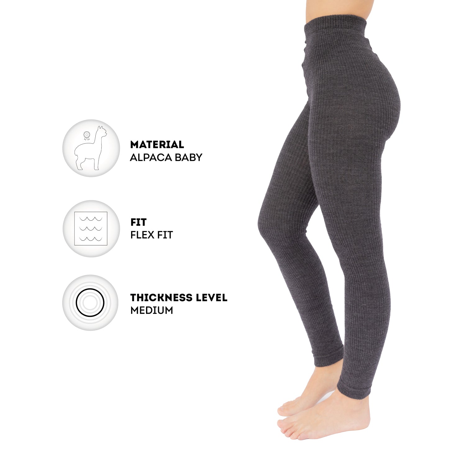 Leggings Baby Alpaca Premium Marengo