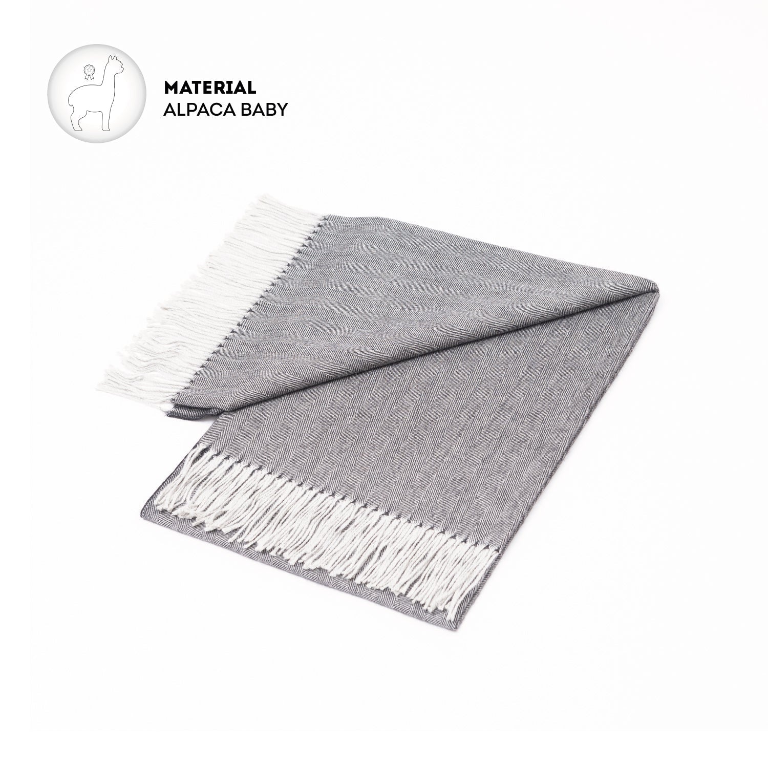 Manta Baby Alpaca Coropuna Gris/Plomo