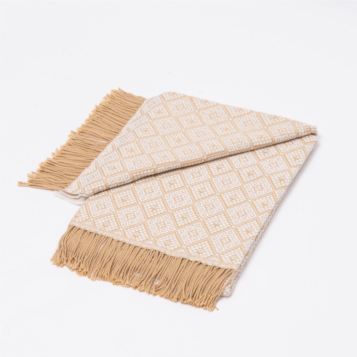 Manta Tejida Solimana Mostaza/Khaki