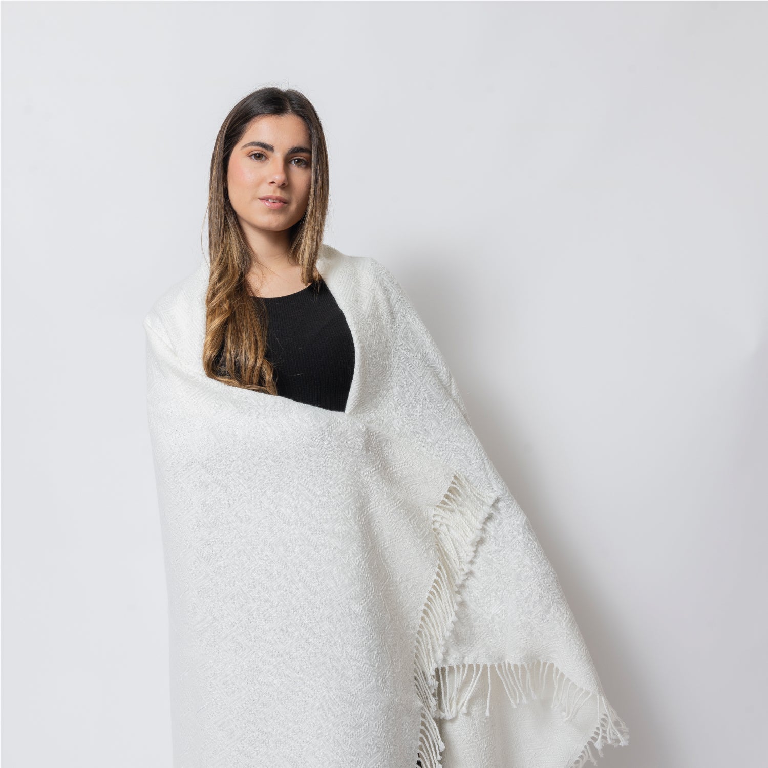 Manta Tejida Solimana Khaki