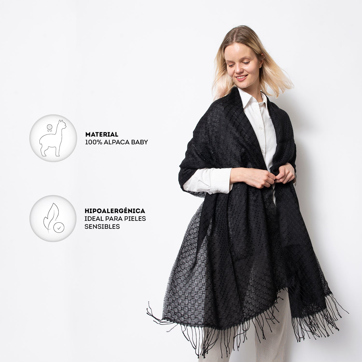 Chal Baby Alpaca Purity Negro