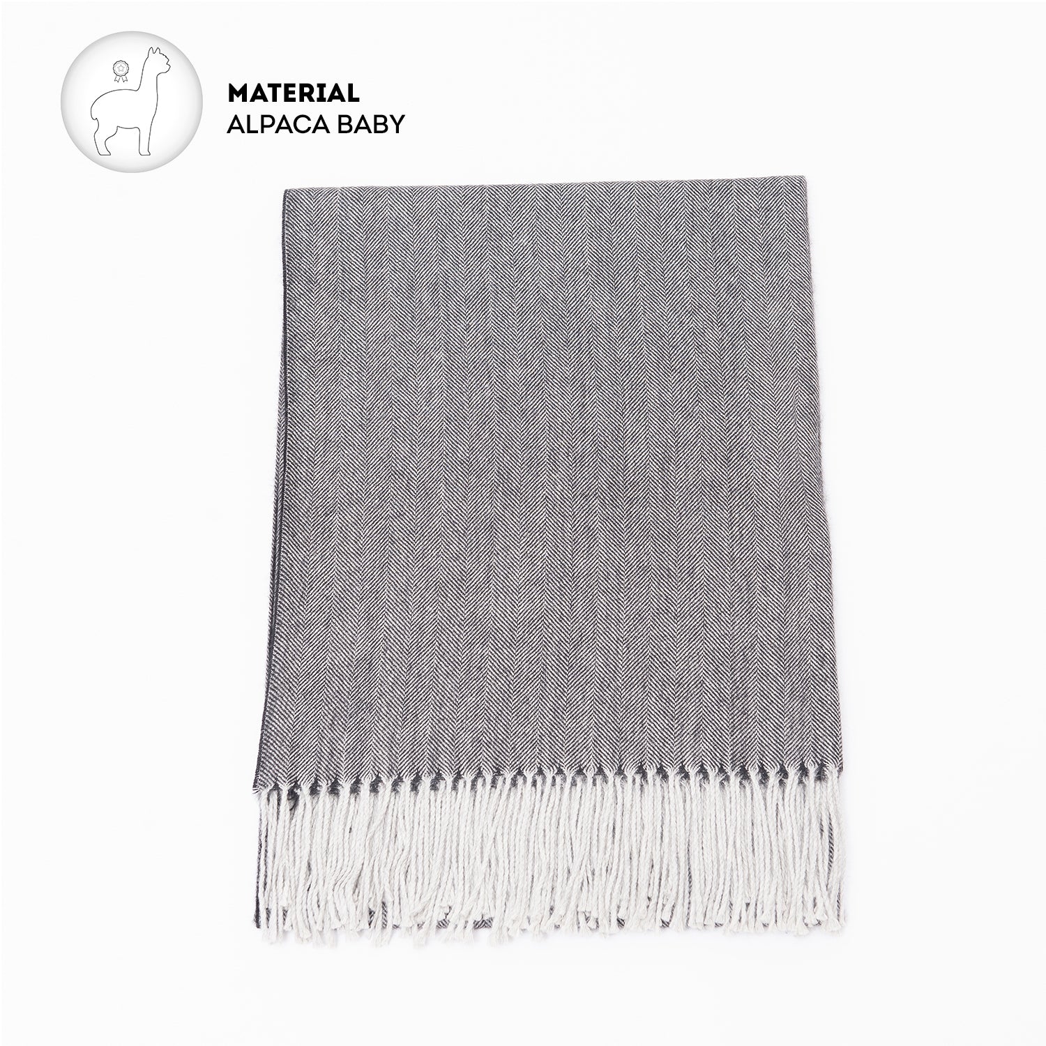 Manta Baby Alpaca Coropuna Gris/Plomo