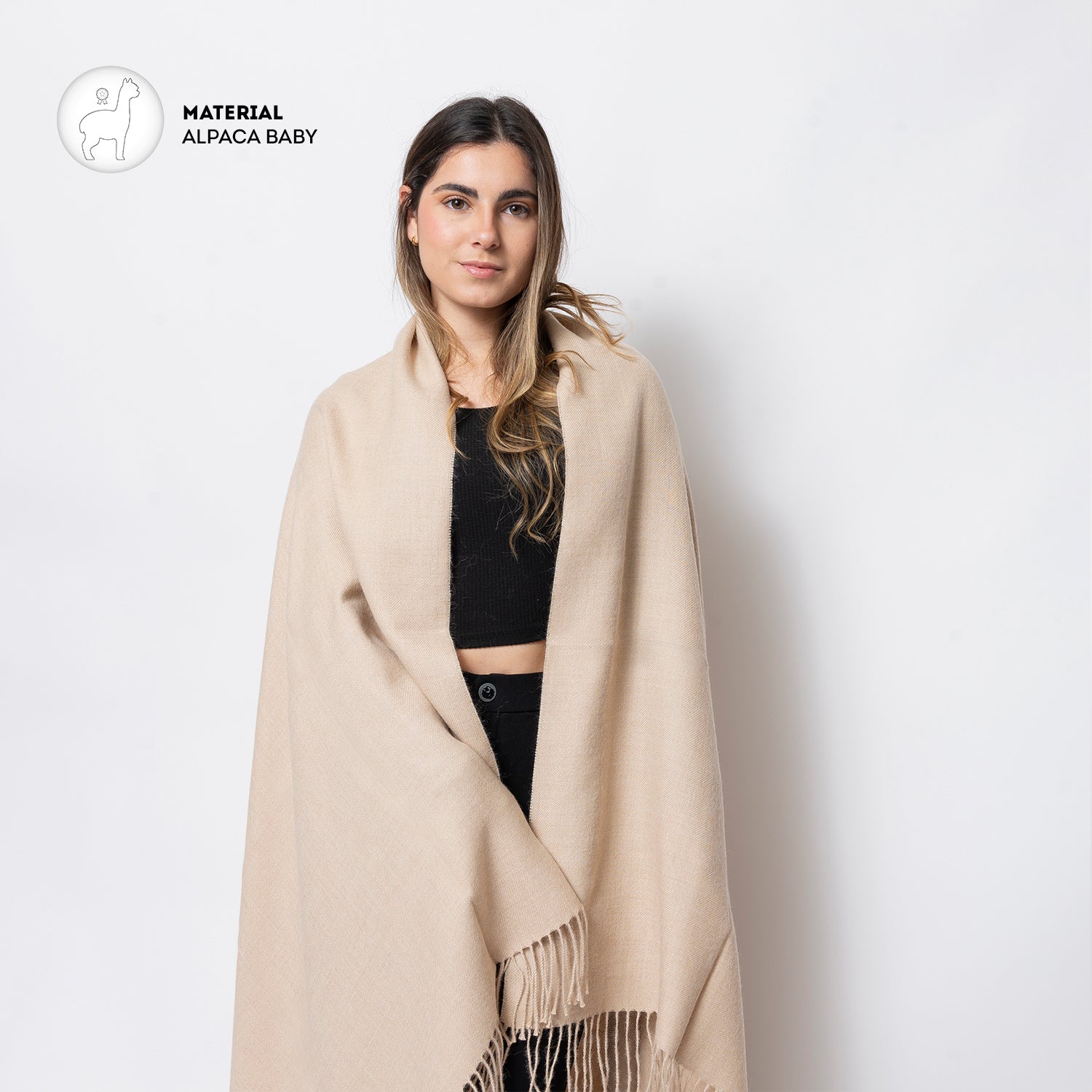 Manta Baby Alpaca Sara Sara Beige