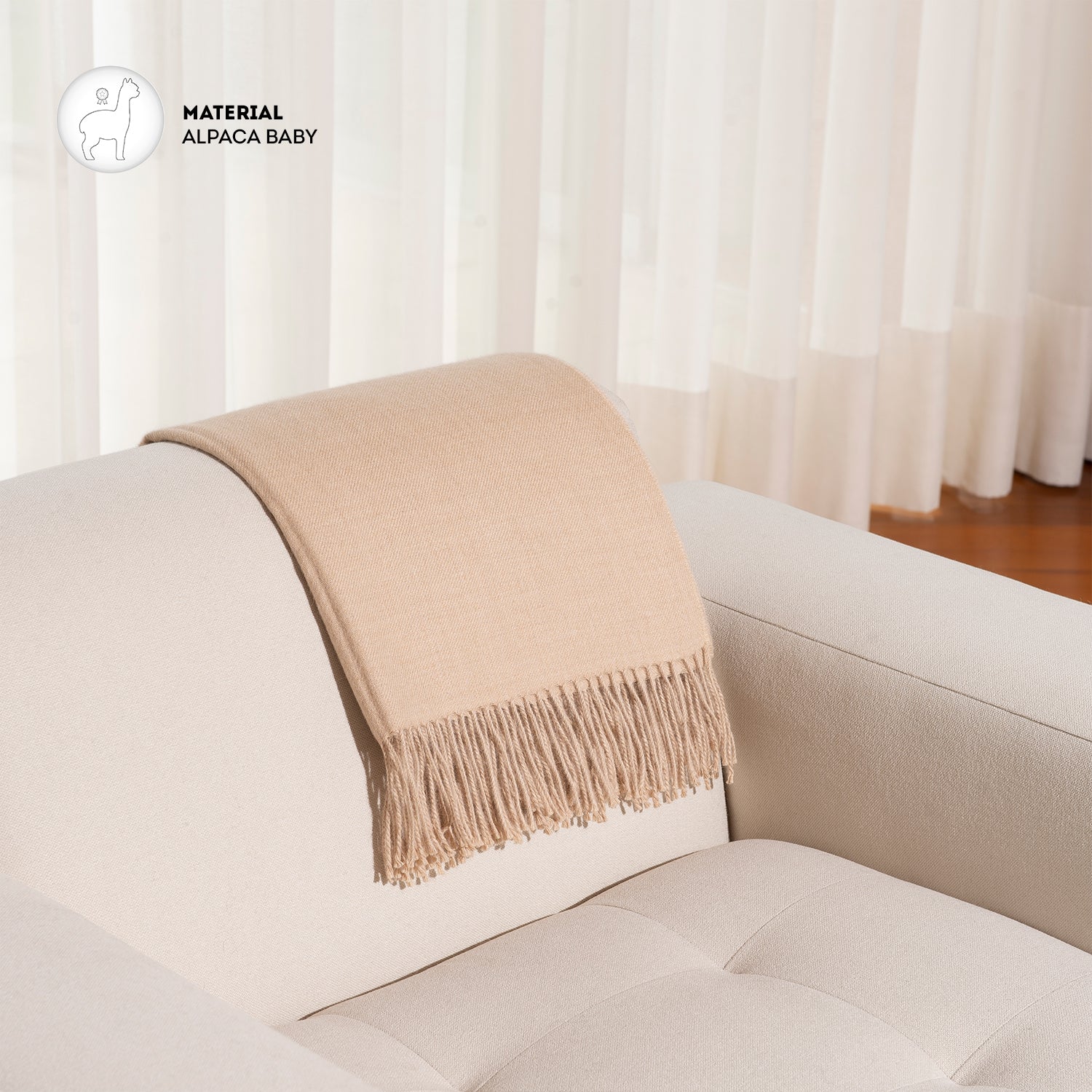 Manta Baby Alpaca Sara Sara Beige