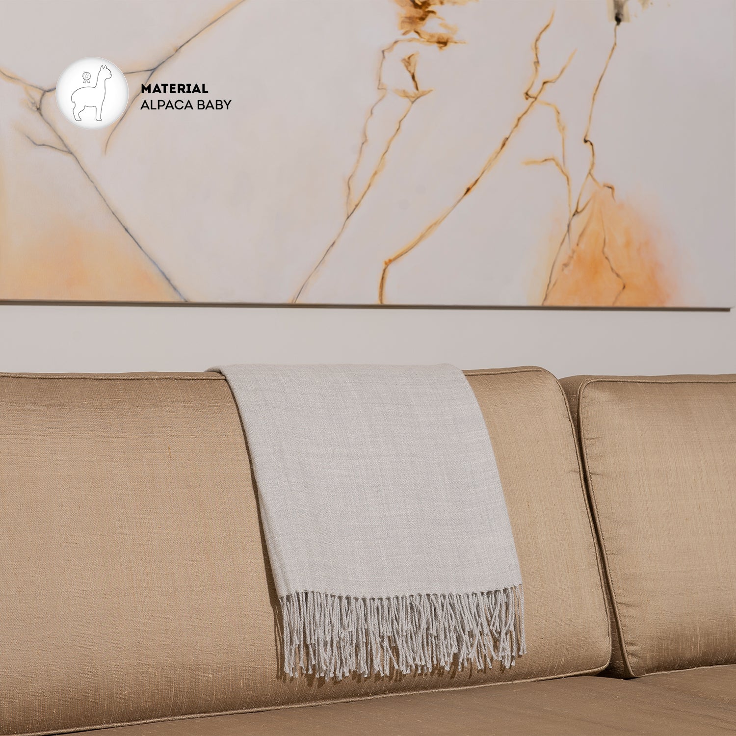 Manta Baby Alpaca Sara Sara Gris