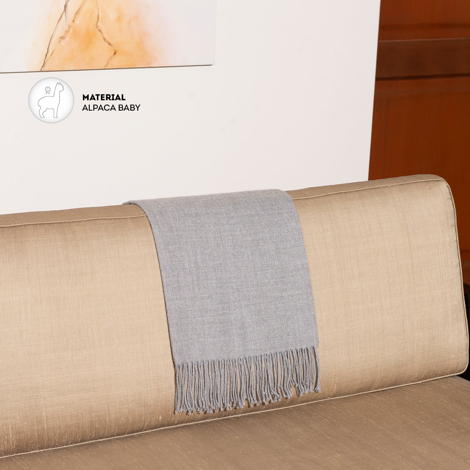 Manta Baby Alpaca Sara Sara Plomo